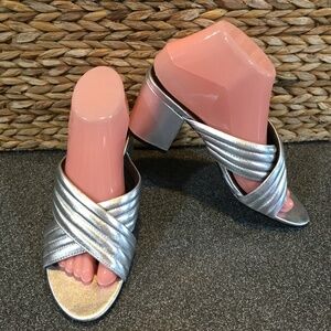 Steve Madden Metallic Silver Sandals